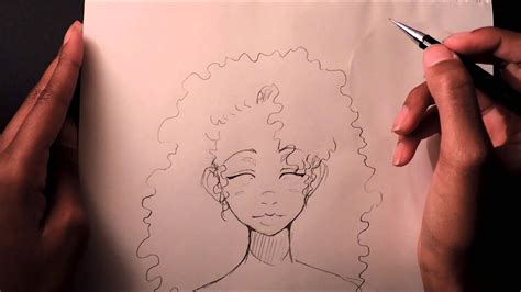 Anime hair with different hairstyles drawing examples. How to Draw Curly/Afro Hair - YouTube