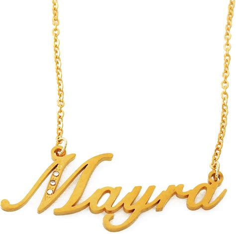 Zacria Mayra Personalized Name Necklace Gold Tone Dainty