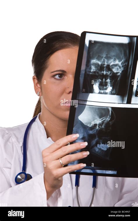 A Doctor In The Hospital With X Ray Stock Photo Alamy