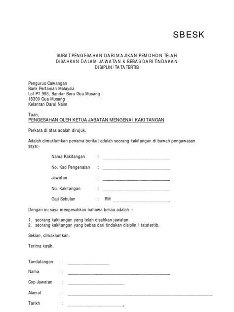 Contoh Surat Pengesahan Mastautin Terengganu Contoh Surat 93366 The