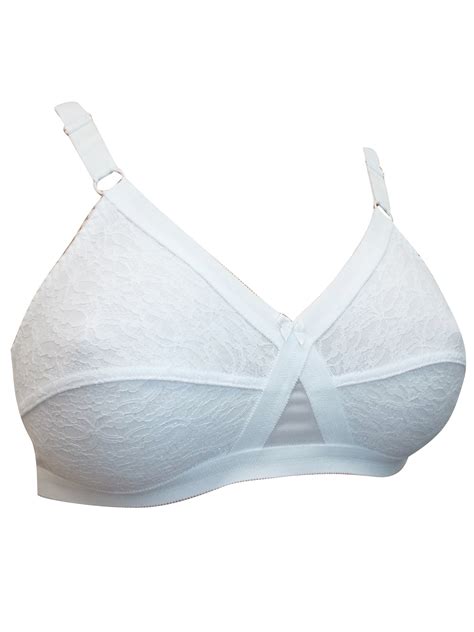 Naturana Naturana White Lace Crossover Soft Cup Bra Size 34 To 40