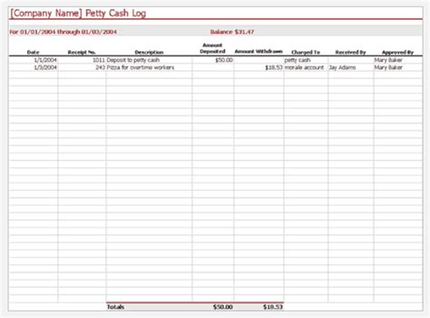 Petty Cash Statement Excel Excel Templates