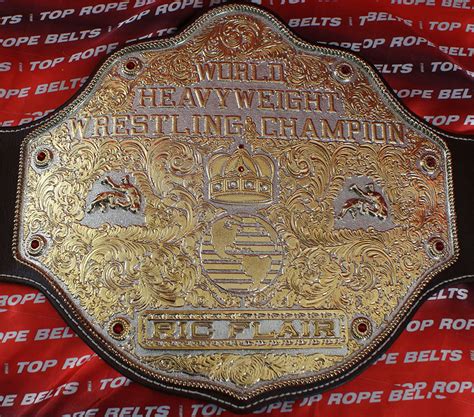 Carved Big Gold World Heavyweight Wrestling Champion Ric Flair Belt Top Rope Belts
