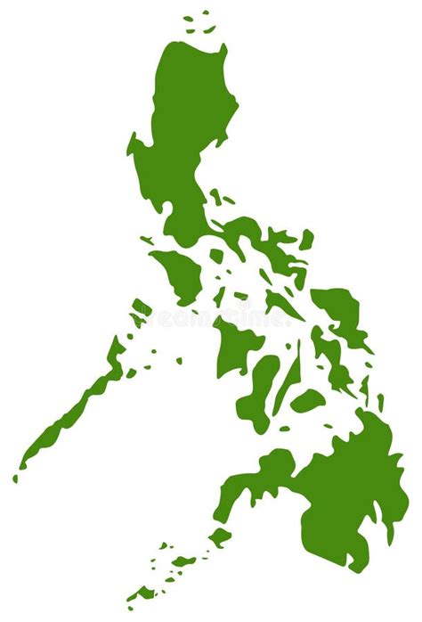 Philippines Map Republic Of The Philippines Stock Vector