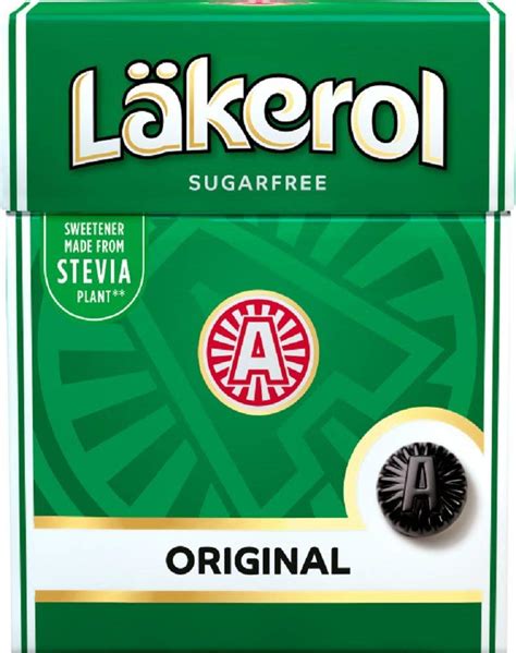 4 Boxes X 25g Of Läkerol Original Swedish Sugar Free Licorice And Menthol