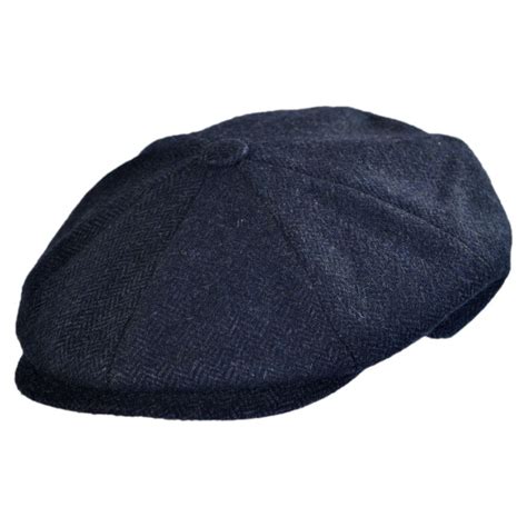 Jaxon Hats Made In Italy Roberto Herringbone Newsboy Cap Newsboy Caps