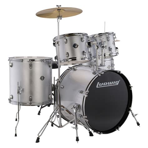 Ludwig Accent Drive 22 Silver Complete Set Drum Kit