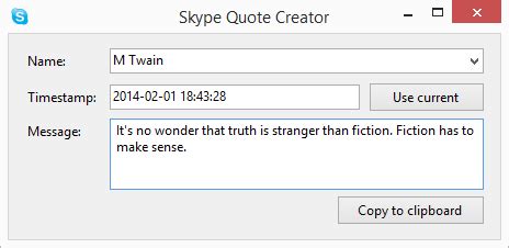 Generate fake chats for skype using a skype chat generator. Skype Quote Creator