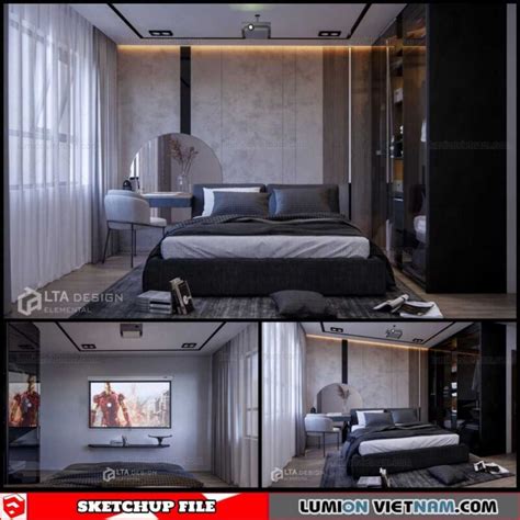 230617 Bedroom Sketchup Enscape 3d Models