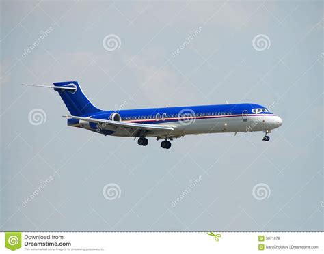 Passenger Aircraft In Flight Stock Photo Image Of Transportation