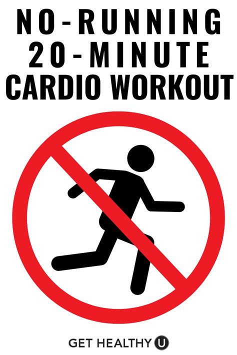 A Sign That Says No Running 20 Minute Cardio Workout Get Healthy On