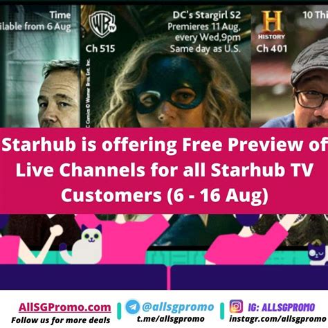 Starhub Tv Free Preview Starhub Is Offering Free Preview Of Live