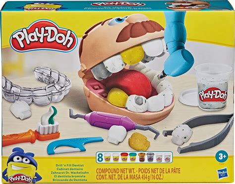 Play Doh Juguete El Dentista Bromista Niños A Partir 3 Años Con 8 Botes