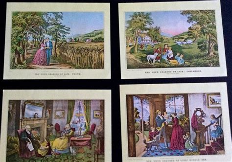 Currier And Ives Unframed Prints Four Seasons Of By Dunkirkcross 2500