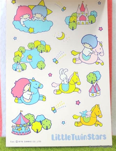 Vintage Japanese Sanrio 1976 Little Twin Stars Kawaii Cute Retro