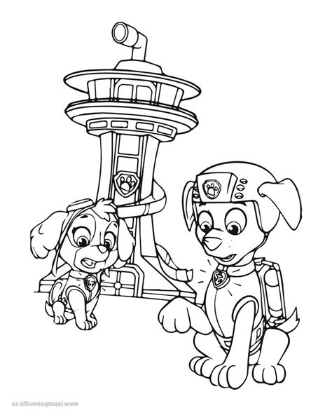 Paw Patrol Lookout Tower Printable Coloring Page