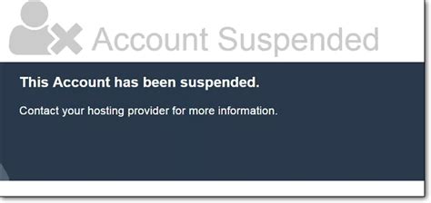 Fix This Account Has Been Suspended Message On Your Website