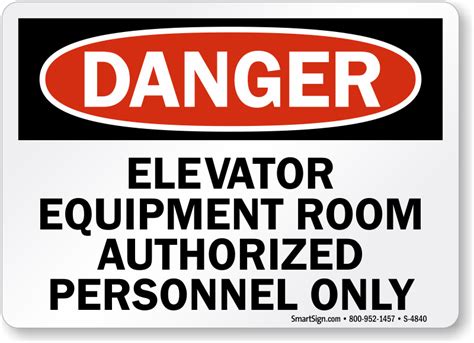 Elevator Machine Room Signs Free Sign Pdfs And Fast Shipping