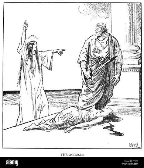 Cartoon Versailles Treaty Nthe Accuser An American Cartoon Of 1920