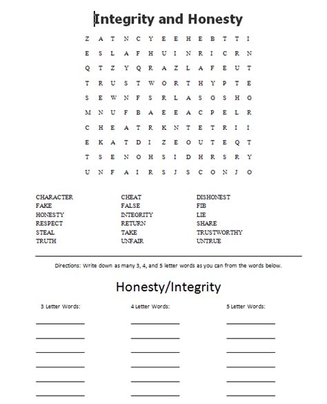 Free Printable Honesty Worksheets For Kids Instantworksheet