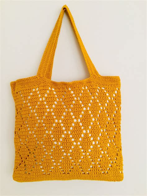 Diamonds Tote Bag Borsa Alluncinetto Crochet Bag Etsy Italia In