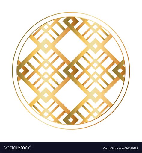 Isolated Art Deco Circle Design Royalty Free Vector Image