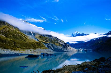 One of the most beautiful places I've seen in New Zealand. Mount Cook ...