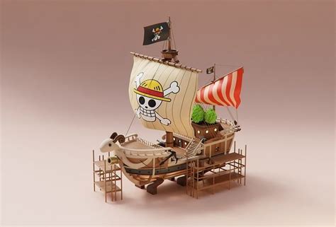 One Piece Going Merry Grand Ship 3d Model Cgtrader