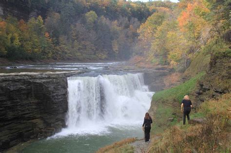 Lower Falls Of The Genesee River In Letchworth State Park