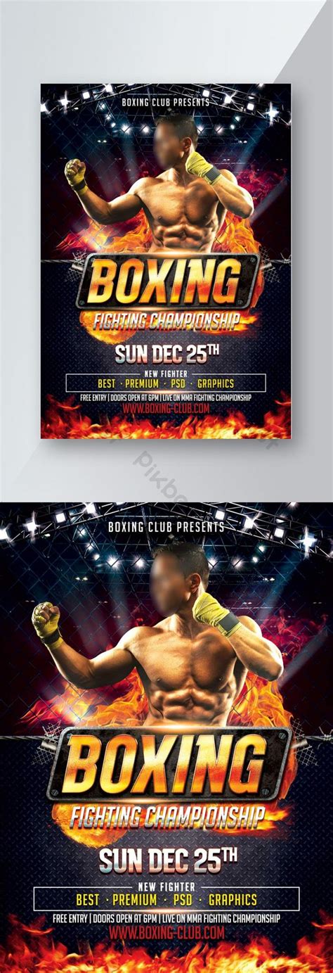 Boxing Fighting Championship Flyer Promotion Psd Free Download Pikbest