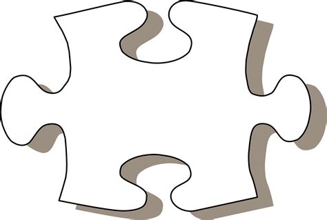 Jigsaw Puzzle Piece Black White PNG | Picpng
