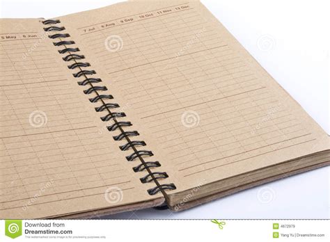 Blank Old Spiral Notebook Stock Image Image Of Ruled 4672979