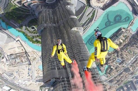 Skydivers Set World Record By Base Jumping Off The Burj Khalifa In