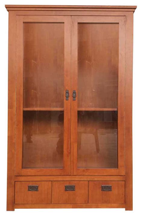 Shop for solid wood bookshelves and add style and function to your living space. New Solid Wood Glass Door Bookcase / Bookshelf - Buy Solid ...