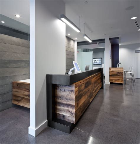 Reception Area Check Out Reclaimed Wood Around A Wall Patient
