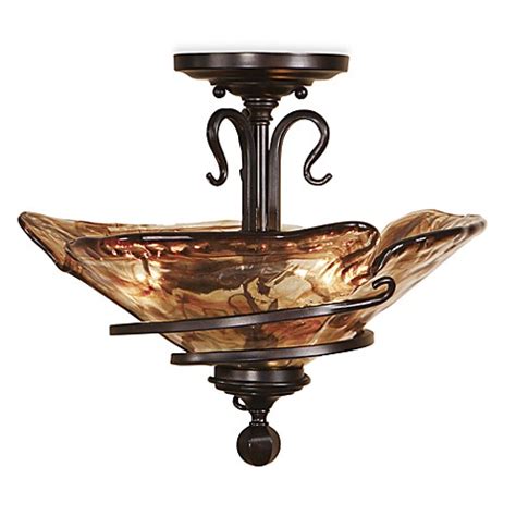 Which allows it to be used with both classic and modern interiors alike. Uttermost Vitalia Oil-Rubbed Bronze Semi-Flushmount ...