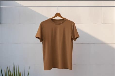 Premium Ai Image Brown T Shirt Mockup