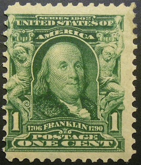 A Penny Saved Is A Penny Earned Benjamin Franklin Postage Stamp