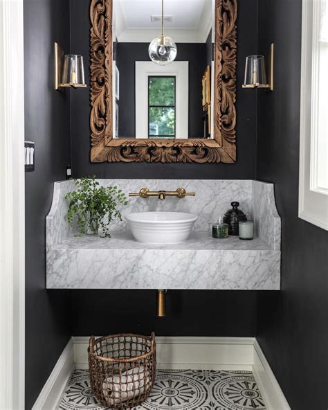 An Antique Mirror Can Make Such A Statement In A Powder Room More