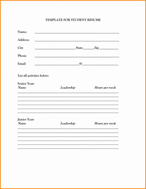Blank resume templates for word are a great choice when you're in a hurry and don't want to spend this free blank resume template for ms word will make your resume look great. Free Printable Blank Resume Template | Templateral
