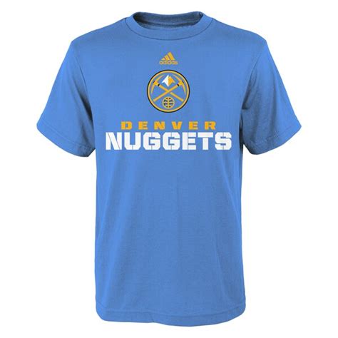 Youth Denver Nuggets Adidas Light Blue Clean Cut T Shirt Nba Store