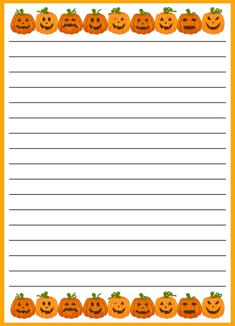 Halloween Writing Paper Template 15 Free Pdf Printables Printablee