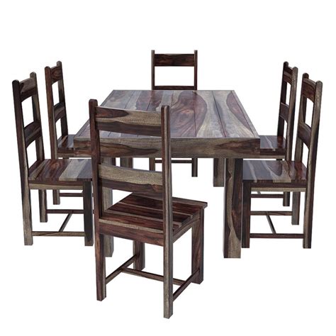 Frisco Modern Solid Wood Casual Rustic Dining Room Table