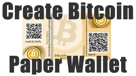 If you're just using a paper wallet for convenience, then you can do both steps online. How To Create A Bitcoin Paper Wallet - YouTube