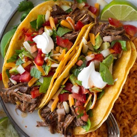 slow cooker shredded beef tacos cooking classy