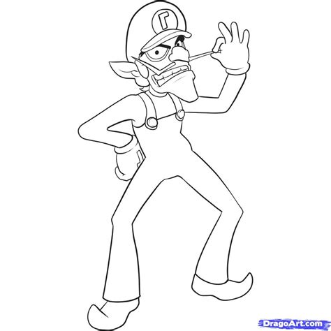 Mario might have his super mario form that apparently grants him added height and strength, but wario sports a whole other alter ego to fight evil. Step 6. How to Draw Waluigi