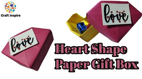 Heart Shape Paper T Box Origami Heart Box Tutorial Craft