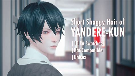 Yandere Kun Short Shaggy Hair Credits ´﹃` Anlamveg Sims 4