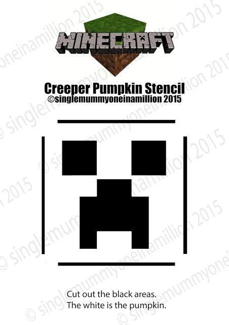 Single Mummy One In A Million Creeper Minecraft Pumpkin Stencil