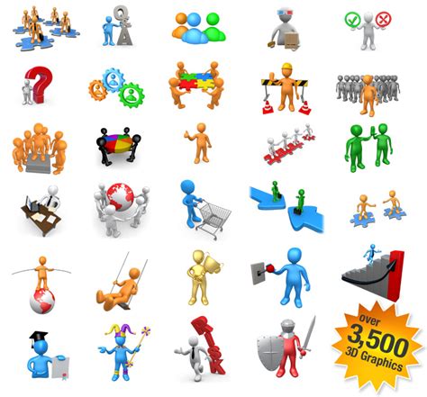 3d Stick Figure Bundle For Microsoft Office Over 2000 Graphics